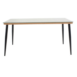 Τραπέζι Naoki μέταλλο μαύρο-pe φυσικό-γυαλί 160x90x78εκ ** Τραπέζι Naoki μέταλλο μαύρο-pe φυσικό-γυαλί 160x90x78εκ **