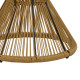 Τραπέζι Mabil rattan φυσικό-γυαλί Φ50x55εκ **