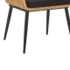 Πολυθρόνα Tanish rattan φυσικό-πόδι μαύρο μέταλλο 58x58.5x87εκ **