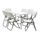 Τραπέζι catering Rodeo πτυσσόμενο-βαλίτσα λευκό 122x60x74εκ **