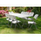 Τραπέζι catering Rodeo πτυσσόμενο-βαλίτσα λευκό 183x76x74εκ **