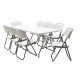 Τραπέζι catering Rodeo πτυσσόμενο-βαλίτσα λευκό 183x76x74εκ **