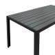 Τραπέζι Nares αλουμίνιο μαύρο-plywood ανθρακί 140x80x72.5εκ **