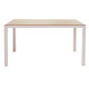 Τραπέζι Nares αλουμίνιο λευκό-plywood φυσικό 140x80x72.5εκ **