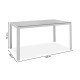 Τραπέζι Nares αλουμίνιο λευκό-plywood φυσικό 140x80x72.5εκ **