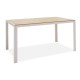 Τραπέζι Nares αλουμίνιο λευκό-plywood φυσικό 140x80x72.5εκ **