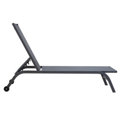 Ξαπλώστρα Jaipur αλουμίνιο-textilene ανθρακί ** Ξαπλώστρα Jaipur αλουμίνιο-textilene ανθρακί **