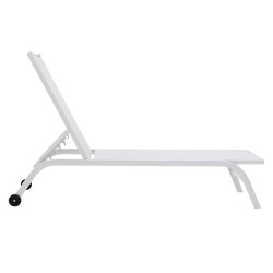 Ξαπλώστρα Jaipur αλουμίνιο λευκό-textilene λευκό ** Ξαπλώστρα Jaipur αλουμίνιο λευκό-textilene λευκό **