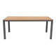 Τραπέζι Nares αλουμίνιο ανθρακί-plywood φυσικό 180x90x72.5εκ **
