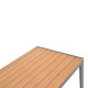 Τραπέζι Nares αλουμίνιο ανθρακί-plywood φυσικό 180x90x72.5εκ **