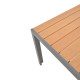 Τραπέζι Nares αλουμίνιο ανθρακί-plywood φυσικό 180x90x72.5εκ **
