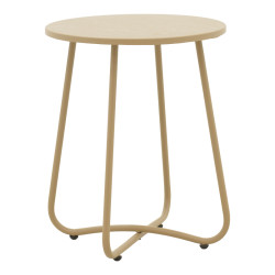 Τραπέζι Bramwell μέταλλο μπεζ Φ40x50εκ **