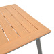 Τραπέζι Griffith μαύρο αλουμίνιο και plywood σε φυσική απόχρωση 160x80x74εκ **