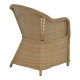 Πολυθρόνα κήπου Hadrian rattan καφέ- textilene μπεζ 57x70x85εκ **