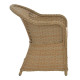 Πολυθρόνα κήπου Hadrian rattan καφέ- textilene μπεζ 57x70x85εκ **