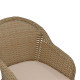 Πολυθρόνα κήπου Hadrian rattan καφέ- textilene μπεζ 57x70x85εκ **
