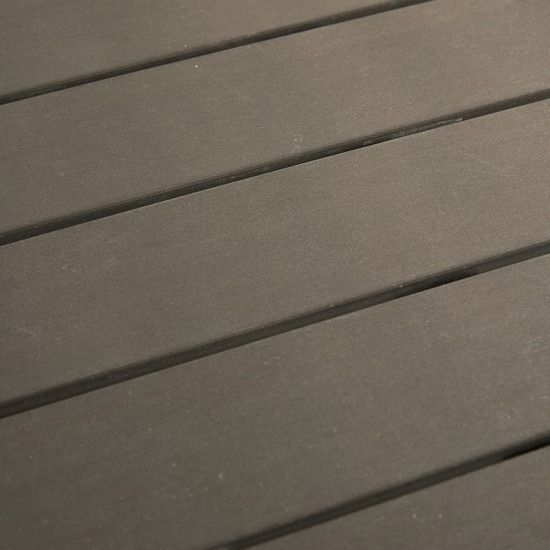 Τραπέζι Appa αλουμίνιο και plywood σε ανθρακί απόχρωση Φ120x74εκ **