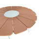Τραπεζαρία Pinap-Dashiell σετ 5τεμ λευκό αλουμίνιο και plywood σε φυσική απόχρωση Φ110x74εκ **