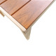 Τραπέζι Nares σαμπανί αλουμίνιο plywood σε φυσική απόχρωση 140x80x72.5εκ **