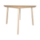 Τραπέζι Synergy αλουμίνιο cappuccino-plywood σε φυσική απόχρωση 80x80x74εκ **