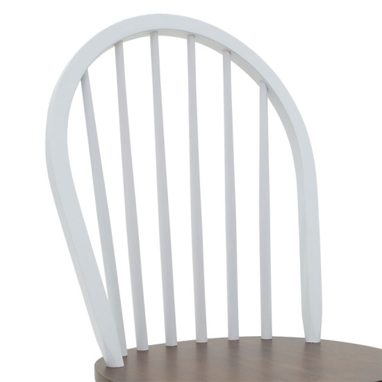 Καρέκλα Adalyn ξύλο καρυδί-λευκό πόδι