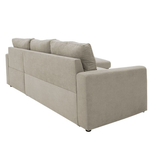 Γωνιακός καναπές-κρεβάτι αριστερή γωνία Belle μπεζ 236x164x88εκ