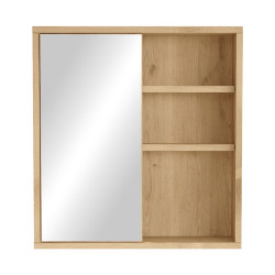 Ντουλάπι μπάνιου Bagno με καθρέπτη oak 60x14.5x63.6εκ **