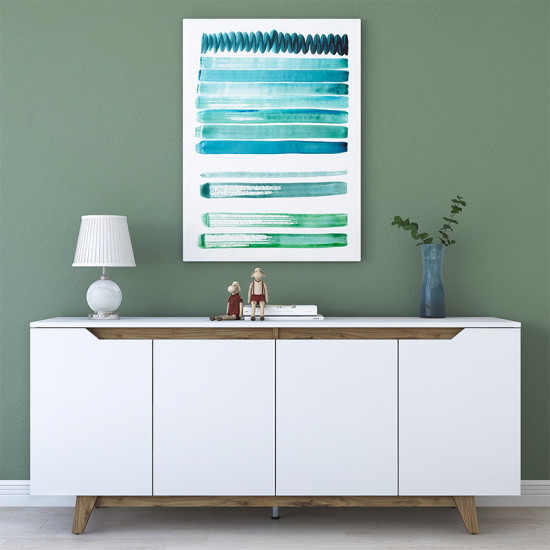 Μπουφές Rafaelo λευκό-καρυδί 180x45x78,5εκ **