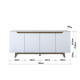 Μπουφές Rafaelo λευκό-καρυδί 180x45x78,5εκ **