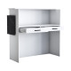 Γραφείο reception Triana μελαμίνης λευκό-ανθρακί 110x40x110εκ **