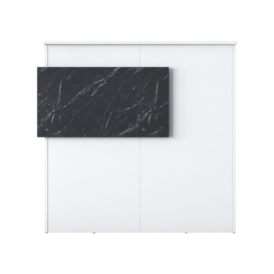 Γραφείο reception Triana μελαμίνης λευκό-ανθρακί 110x40x110εκ **