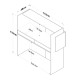 Γραφείο reception Triana μελαμίνης λευκό-ανθρακί 110x40x110εκ **