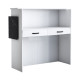 Γραφείο reception Triana μελαμίνης λευκό-ανθρακί 110x40x110εκ **