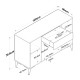 Μπουφές Ubron λευκό-καρυδί μελαμίνης 120x40x78.6εκ **