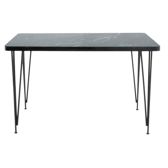 Τραπέζι Bruce μαύρο μαρμάρου-μαύρο 120x73x73εκ