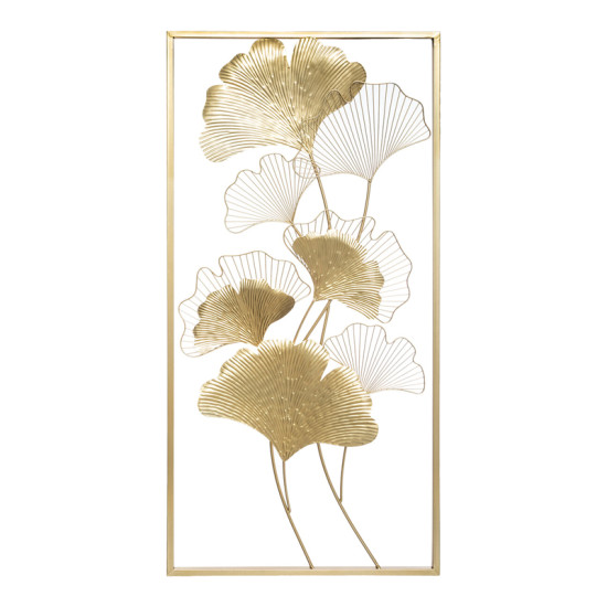 Διακοσμητικό τοίχου Flowerty χρυσό μέταλλο 50x2x100εκ **