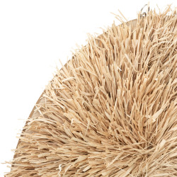 Διακοσμητικό τοίχου Alaina φυσικό χρώμα mdf-ψάθα Φ64x4εκ **