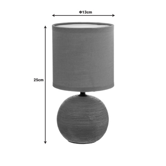 Επιτραπέζιο φωτιστικό PWL-1210 Ε14 κεραμικό σε terracotta απόχρωση Φ13x25εκ **