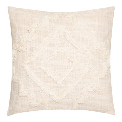 Μαξιλάρι διακοσμητικό Ferdel ύφασμα σε ιβουάρ απόχρωση 40x40εκ **
