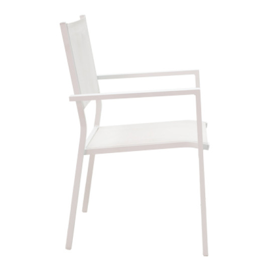 Τραπεζαρία Zacreta-Kliton σετ 5τεμ αλουμίνιο σε λευκή απόχρωση 150x80x74εκ **