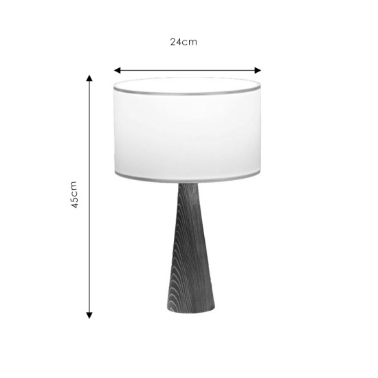 Επιτραπέζιο φωτιστικό Kalito ivory-καφέ Φ24x45εκ **