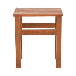 Τραπεζάκι παραλίας Summrine μασίφ ξύλο οξιάς σε καρυδί χρώμα 40x40x45εκ **