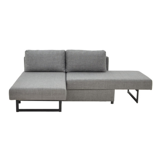 Πολυμορφικός καναπές-κρεβάτι Defry γκρι ύφασμα 230x165x72εκ