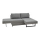 Πολυμορφικός καναπές-κρεβάτι Defry γκρι ύφασμα 230x165x72εκ