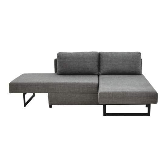 Πολυμορφικός καναπές-κρεβάτι Defry ανθρακί ύφασμα 230x165x72εκ