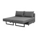 Πολυμορφικός καναπές-κρεβάτι Defry ανθρακί ύφασμα 230x165x72εκ