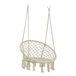 Αιώρα-κούνια κάθισμα Eventful σχοινί μπεζ 82x82x133εκ **