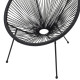 Πολυθρόνα Acapulco μεταλλο-pe rattan σε μαύρη απόχρωση 68.5x74.5x84εκ **