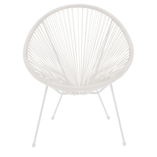 Πολυθρόνα Acapulco μεταλλο-pe rattan σε λευκή απόχρωση 68.5x74.5x84εκ **