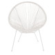 Πολυθρόνα Acapulco μεταλλο-pe rattan σε λευκή απόχρωση 68.5x74.5x84εκ **